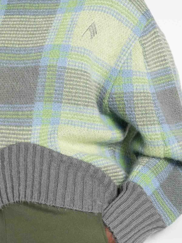 The Attico: Strickpullover mit Rundhalsausschnitt online - Rundhalspullover - Grün