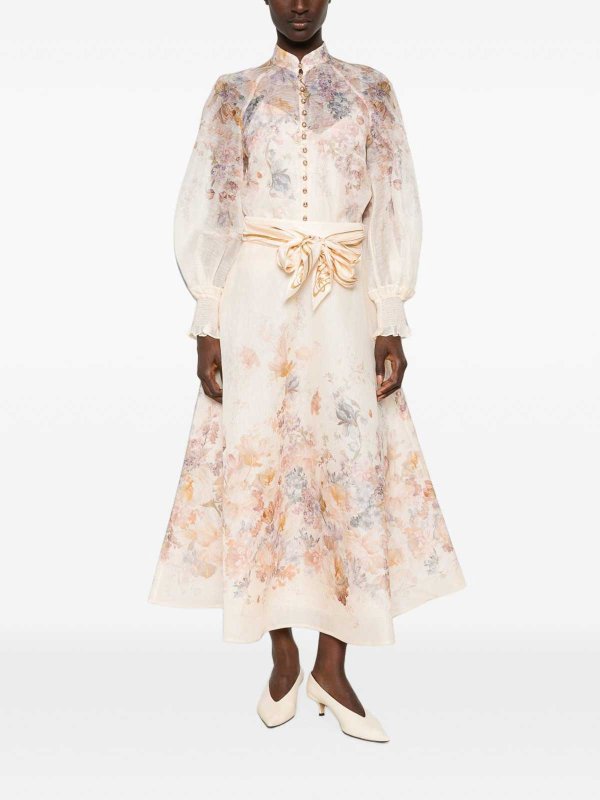 The Best Shops ZIMMERMANN: Knielange und Midi Röcke - Midirock - Hellbeige