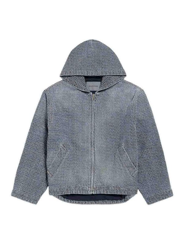 BALENCIAGA: デニムジャケット - デニムジャケット - ダークブルー