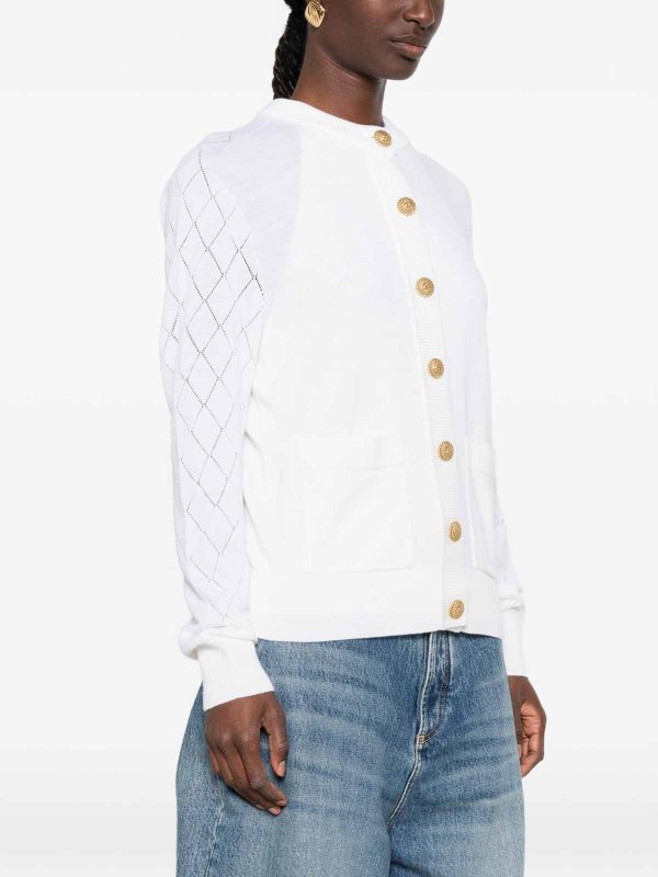 カーディガン - 白 shop online: Balmain