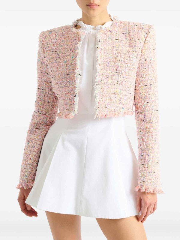 The Best Shops Balmain: casual jackets - Tweed Cropped Jacket
