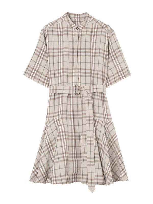 BURBERRY: ショートドレス - ショートドレス - ベージュ