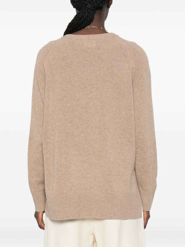The Best Shops CLOSED: Strickpullover mit Rundhalsausschnitt - Rundhalspullover - Beige