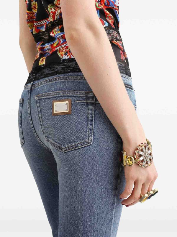 DOLCE & GABBANA buy online Schlagjeans - Hellblau