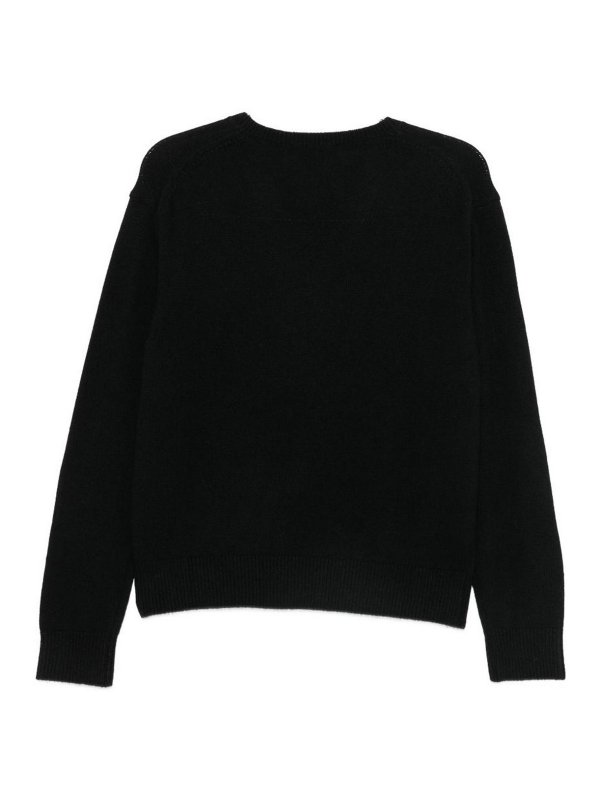 The Best Shops DUNST: Strickpullover mit V-Ausschnitt - V-Pullover - Schwarz