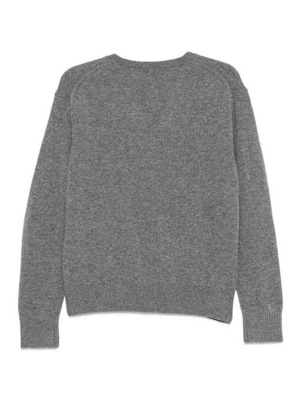 The Best Shops DUNST: Strickpullover mit V-Ausschnitt - V-Pullover - Grau