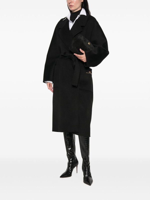 ELISABETTA FRANCHI buy online ロングコート - 黒