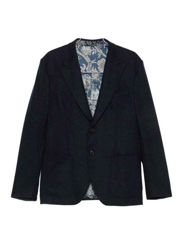 ETRO: Blazer - Blazer - Azul Oscuro