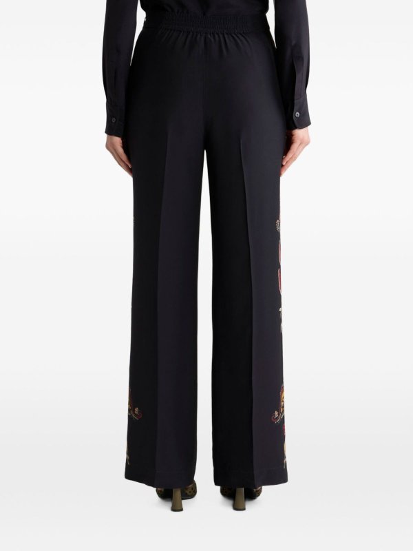 ETRO: casual trousers online - Silk Trousers