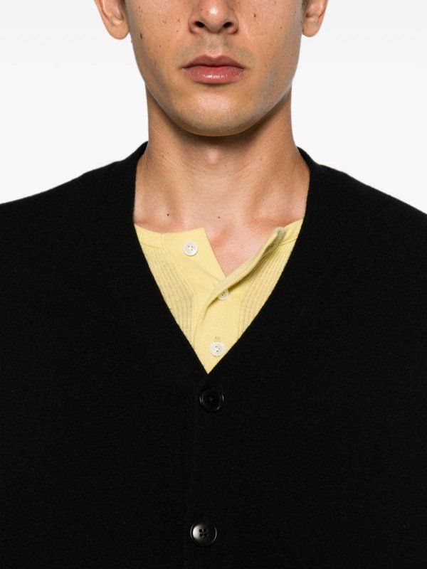 カーディガン - 黒 shop online: EXTREME CASHMERE