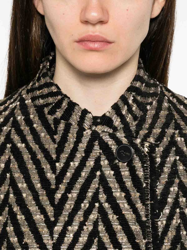 FORTE FORTE: casual jackets online - Chevron Oversized Jacket