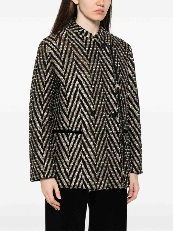 FORTE FORTE buy online Chevron Oversized Jacket