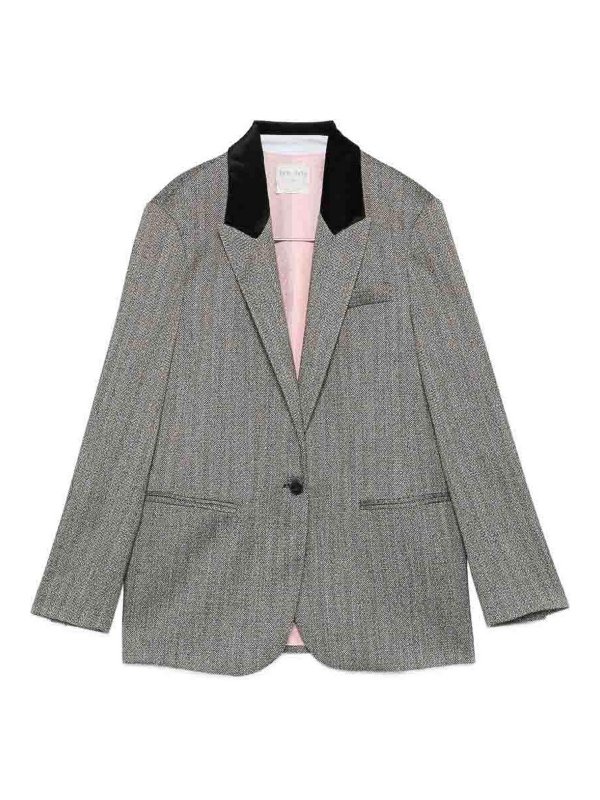 FORTE FORTE: blazers - Single-Breasted Blazer Jacket