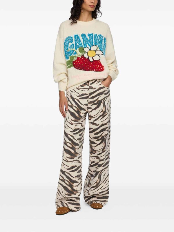 The Best Shops GANNI: クルーネック - クルーネック - 白