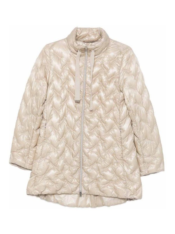 HERNO: padded jackets - Quilted Midi Down Jacket