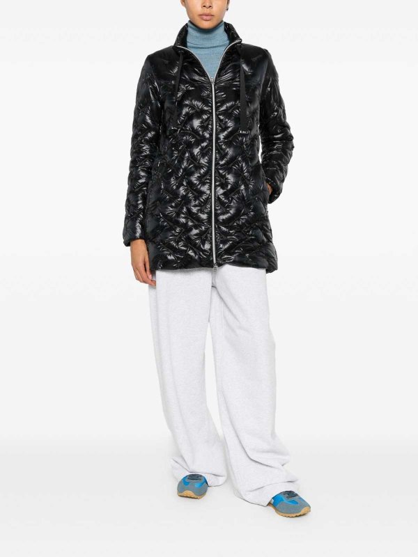 HERNO: padded jackets online - Quilted Midi Down Jacket