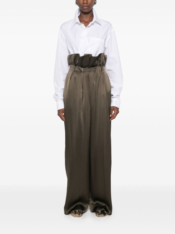 カジュアルパンツ - 緑 shop online: KHAITE