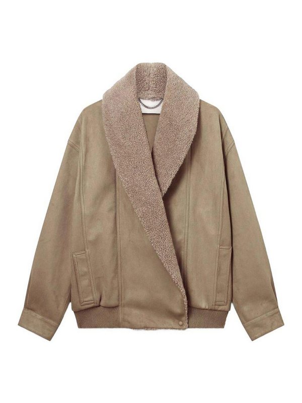 STELLA McCARTNEY: レザージャケット - レザージャケット - ベージュ
