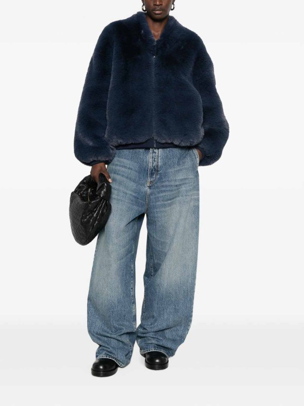 THE FRANKIE SHOP: 毛皮＆シアリングコート online - 毛皮/ムートンコート - ダークブルー