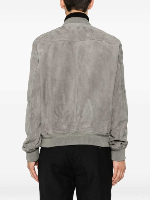 TOM FORD: bombers online - Suede Leather Bomber Jacket