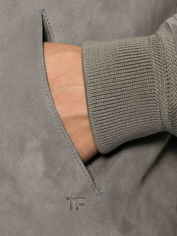 The Best Shops TOM FORD: bombers - Suede Leather Bomber Jacket