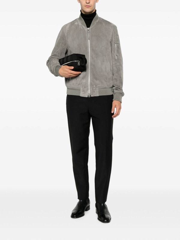 Suede Leather Bomber Jacket shop online: TOM FORD