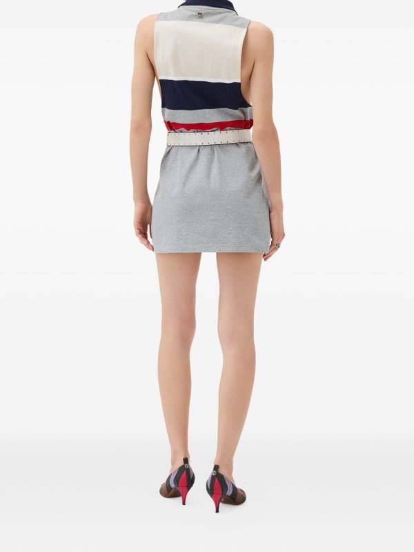 VERSACE: short dresses online - Striped Mini Dress