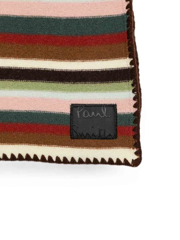 PAUL SMITH: scarves online - Wool Striped Scarf