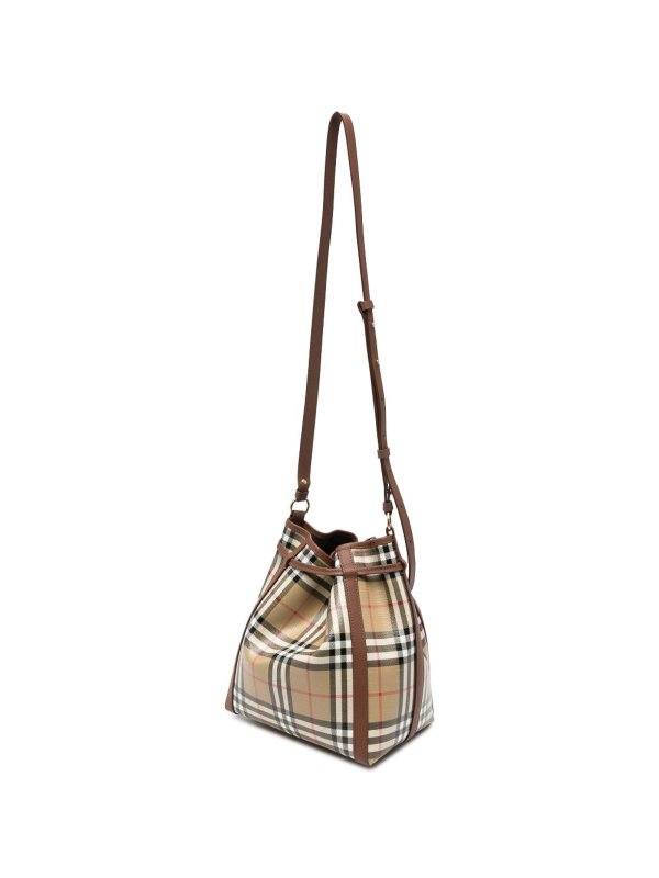 バケットバッグ - ベージュ shop online: BURBERRY