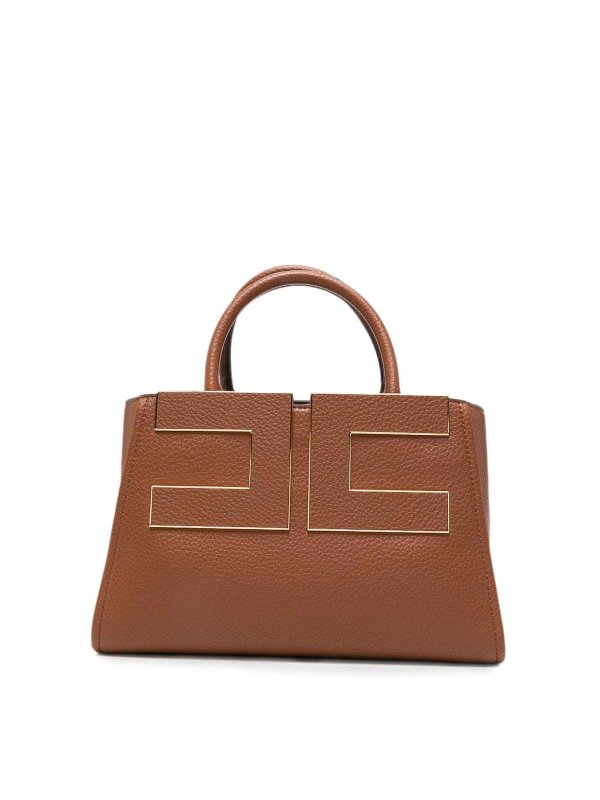 ELISABETTA FRANCHI: トートバッグ - トートバッグ - ブラウン