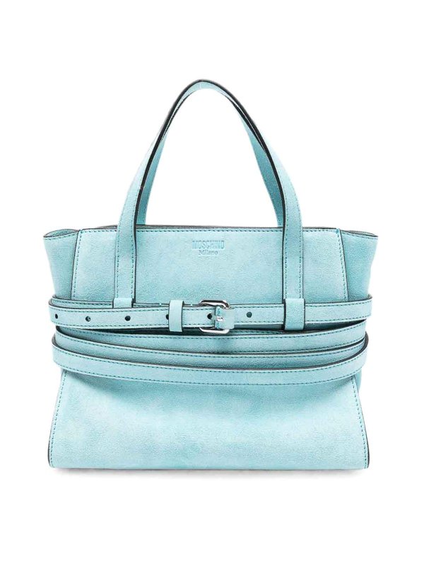 MOSCHINO: Handtaschen - Shopper - Hellblau