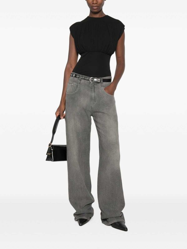 ERMANNO SCERVINO: ストレートジーンズ online - ストレートジーンズ - 黒
