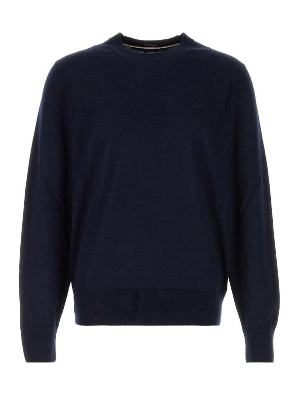 Hugo Boss: クルーネック - クルーネック - ブルー