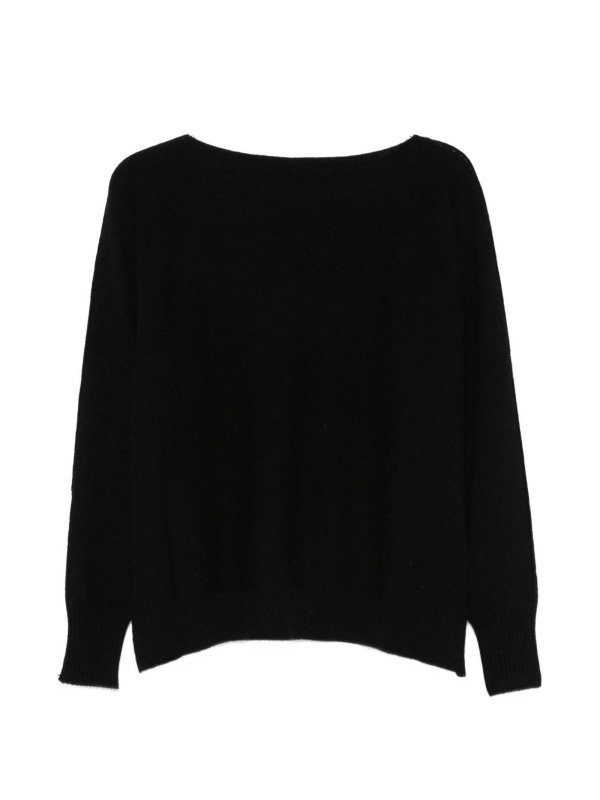 D.EXTERIOR: Strickpullover mit Rundhalsausschnitt online - Rundhalspullover - Schwarz
