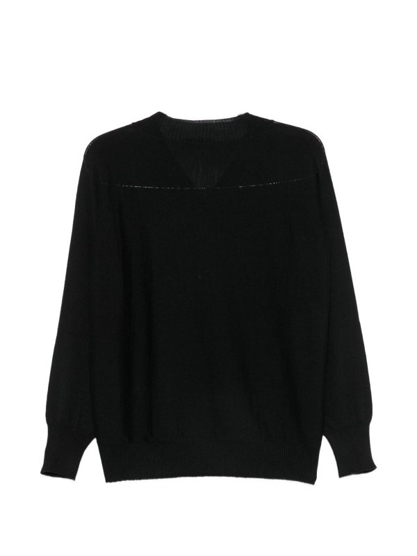 D.EXTERIOR: Strickpullover mit Rundhalsausschnitt online - Rundhalspullover - Schwarz