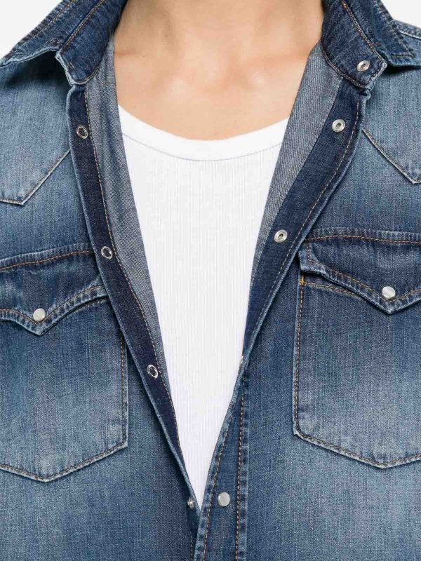 シャツ - ミディアムウォッシュ shop online: DONDUP