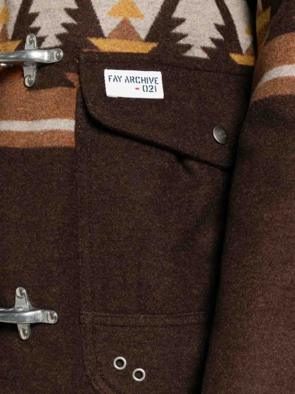 Brown Mami Jacket With Pockets shop online: FAY