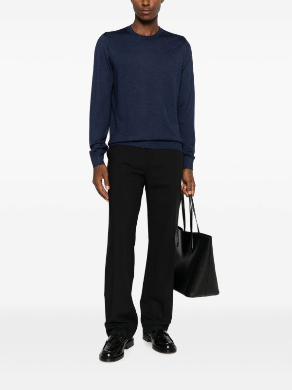 FAY buy online Pull Col Rond - Bleu