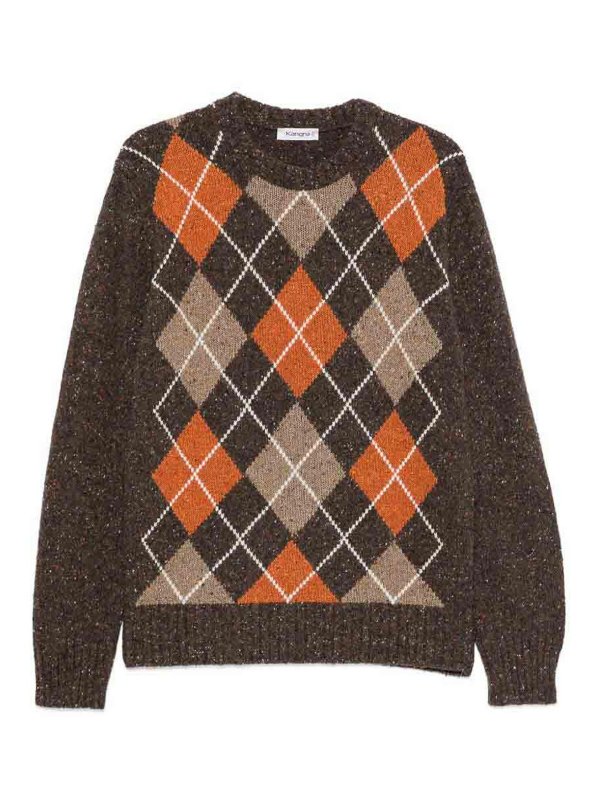Kangra Cashmere: クルーネック - クルーネック - ブラウン