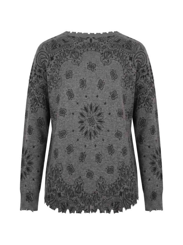 KUJTEN: Strickpullover mit Rundhalsausschnitt online - Rundhalspullover - Grau