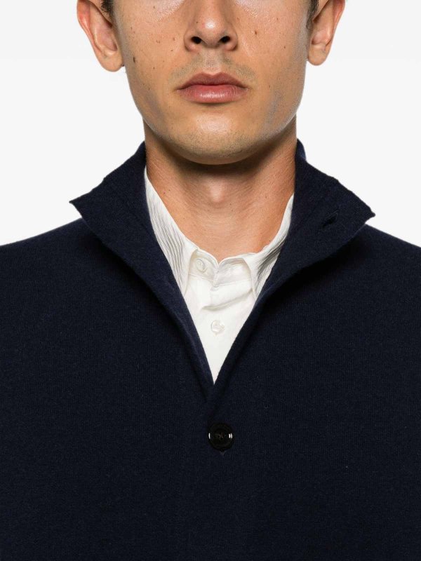 LARDINI buy online Blue Wool Bomber Jacket
