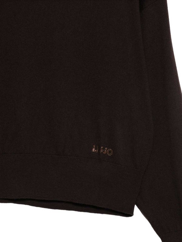 The Best Shops Liu Jo: クルーネック - クルーネック - ブラウン