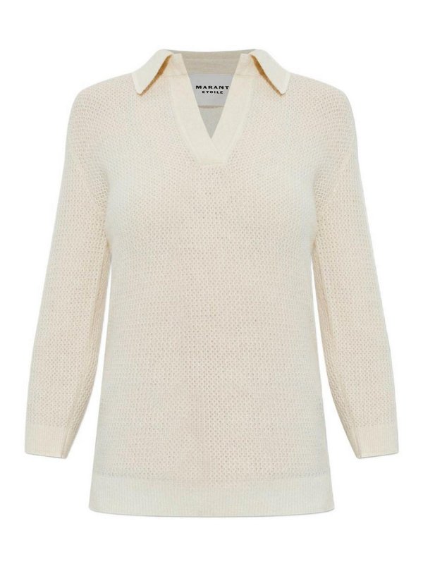 Isabel Marant Etoile: ポロシャツ - ポロシャツ - クリーム