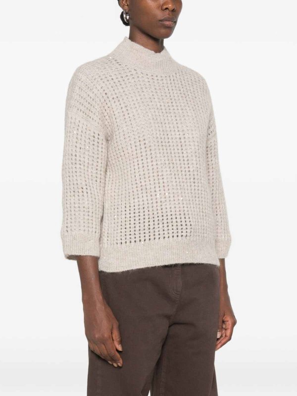 Rundhalspullover - Beige shop online: PESERICO