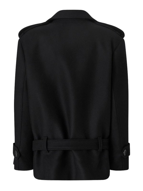 Pinko: knee length coats online - Tornado Black Coat