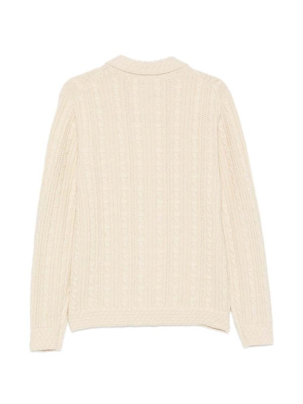 RAKK: Strickpullover mit Rundhalsausschnitt online - Rundhalspullover - Creme