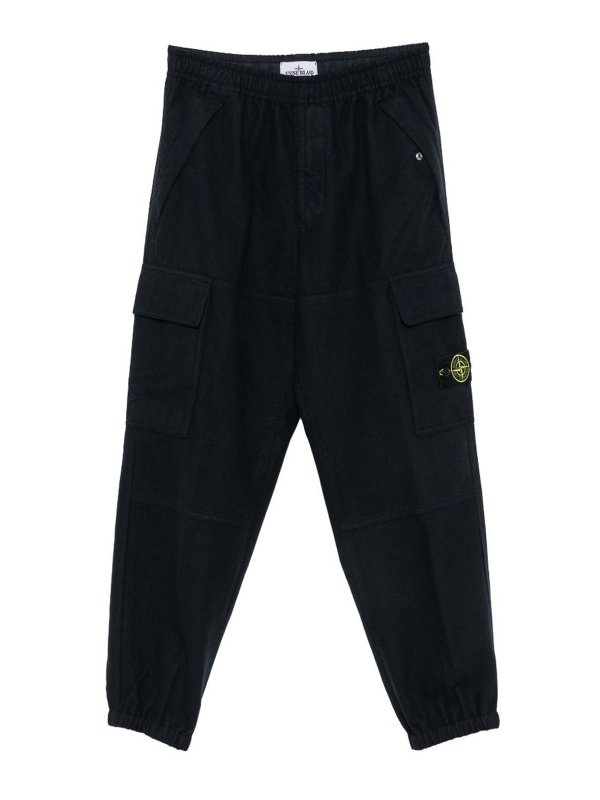 STONE ISLAND: スウェットパンツ - トラックスーツ ボトムス - ブルー