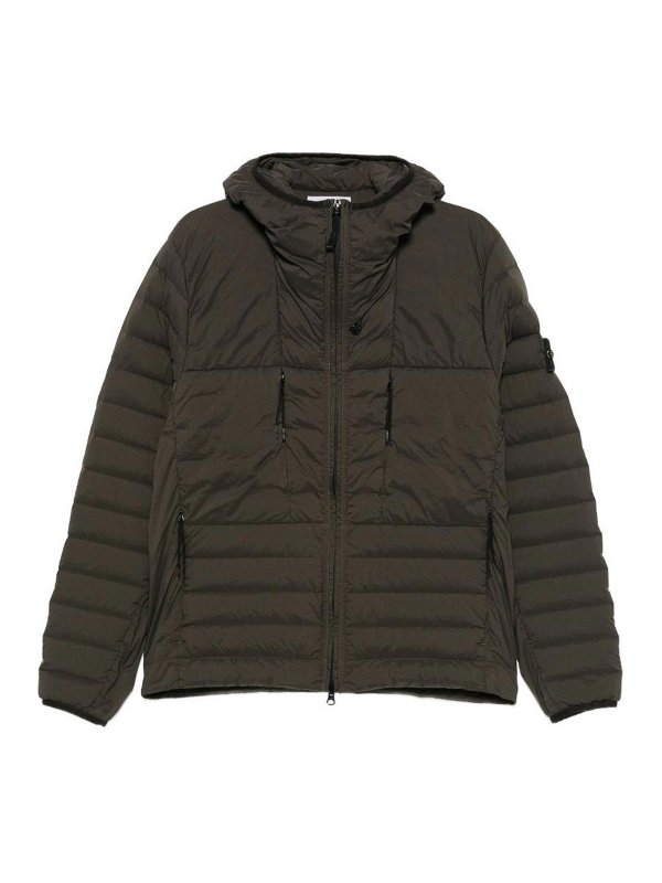 STONE ISLAND: ダウン・ハイテクジャケット - ダウンジャケット - 緑