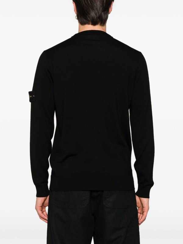 Rundhalspullover - Schwarz shop online: STONE ISLAND