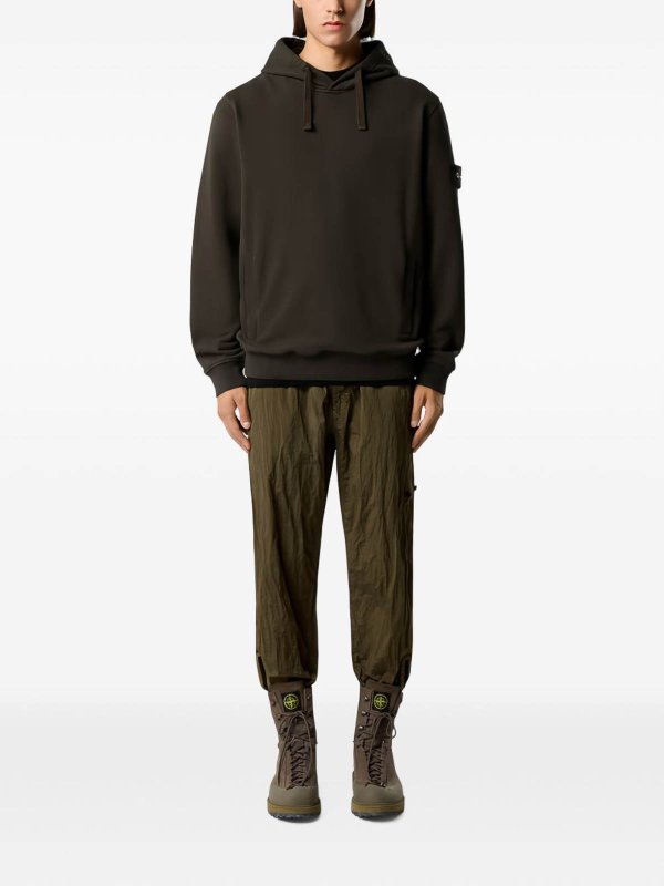 The Best Shops STONE ISLAND: Felpe e maglie - Felpa nera con cappuccio e patch logo